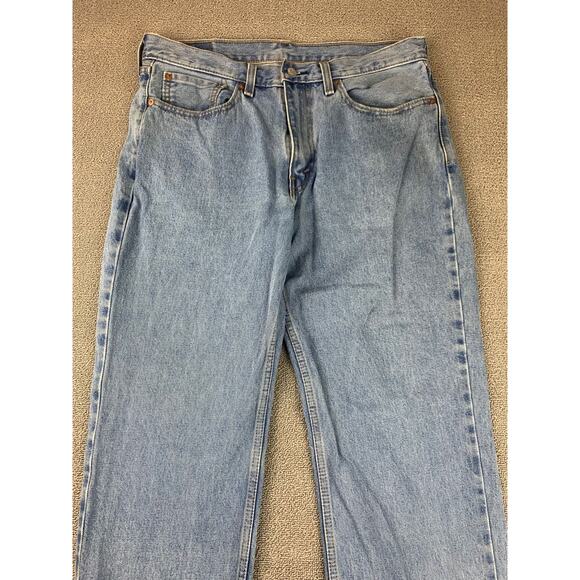 Levi's Men's 34x29 550 Relaxed Fit Blue Light Wash Straights Jeans - Picture 13 of 14
